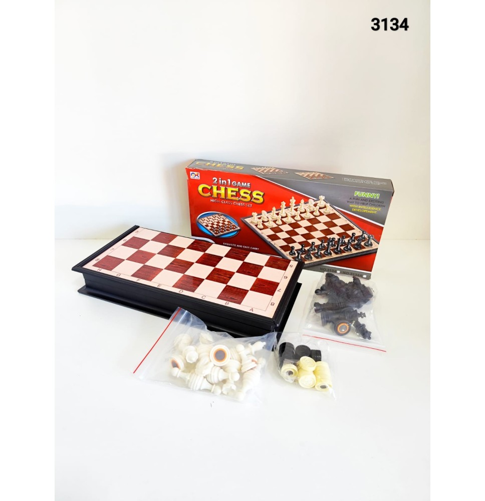 JUEGO DE AJEDREZ 2 EN 1