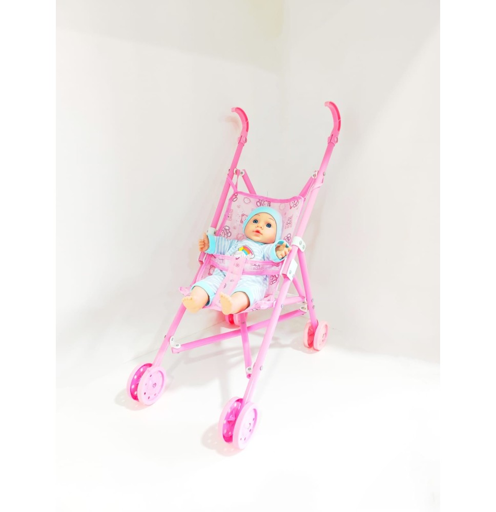 MUÑECA CON CARRITO