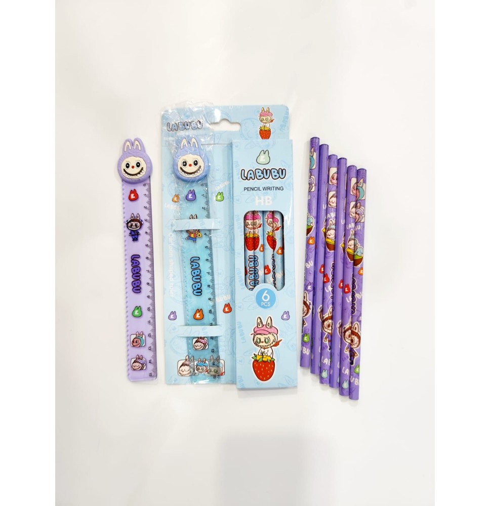 KIT LAPIZ + REGLA LABUBU